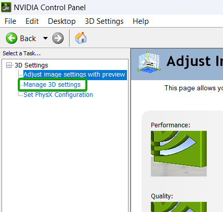 Click NVIDIA Control Panel