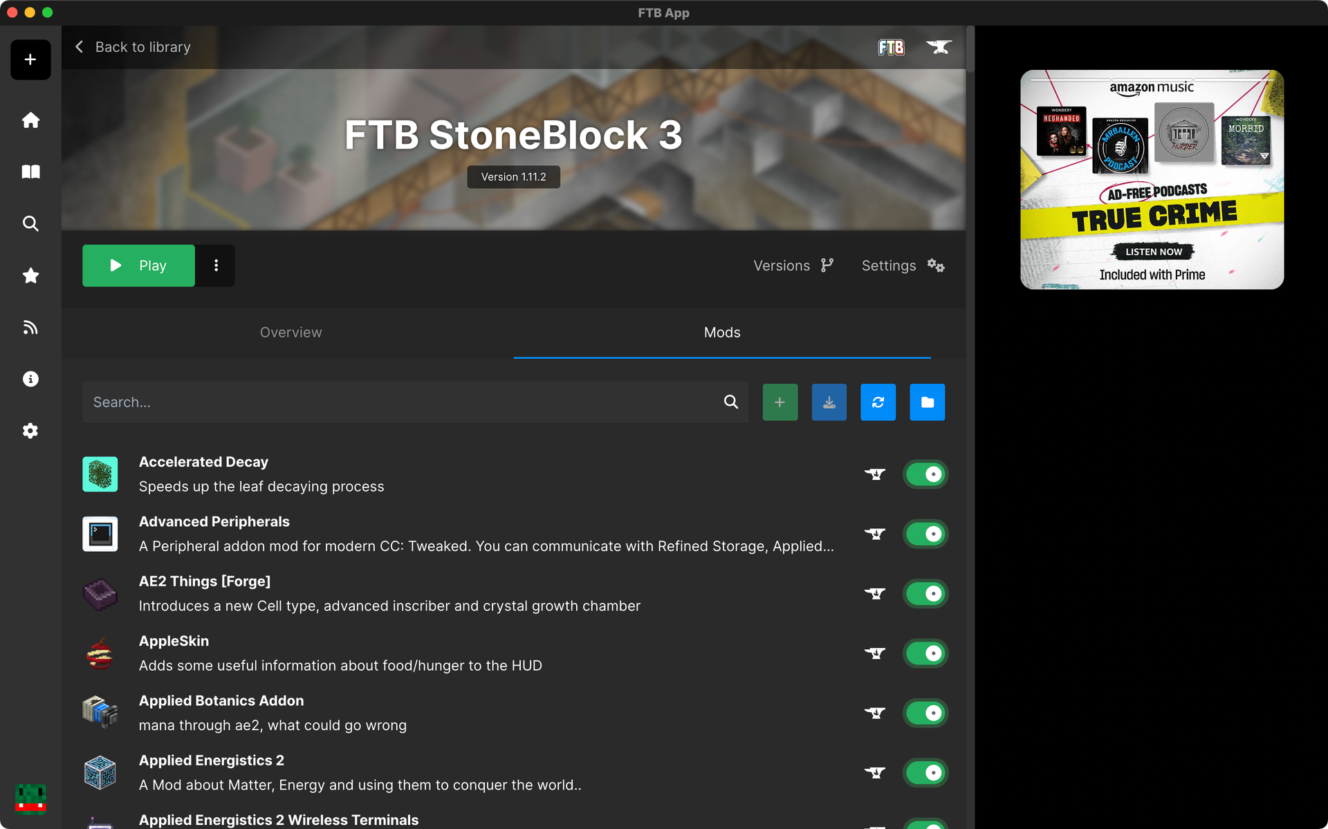 The FTB App&#39;s Instance Page