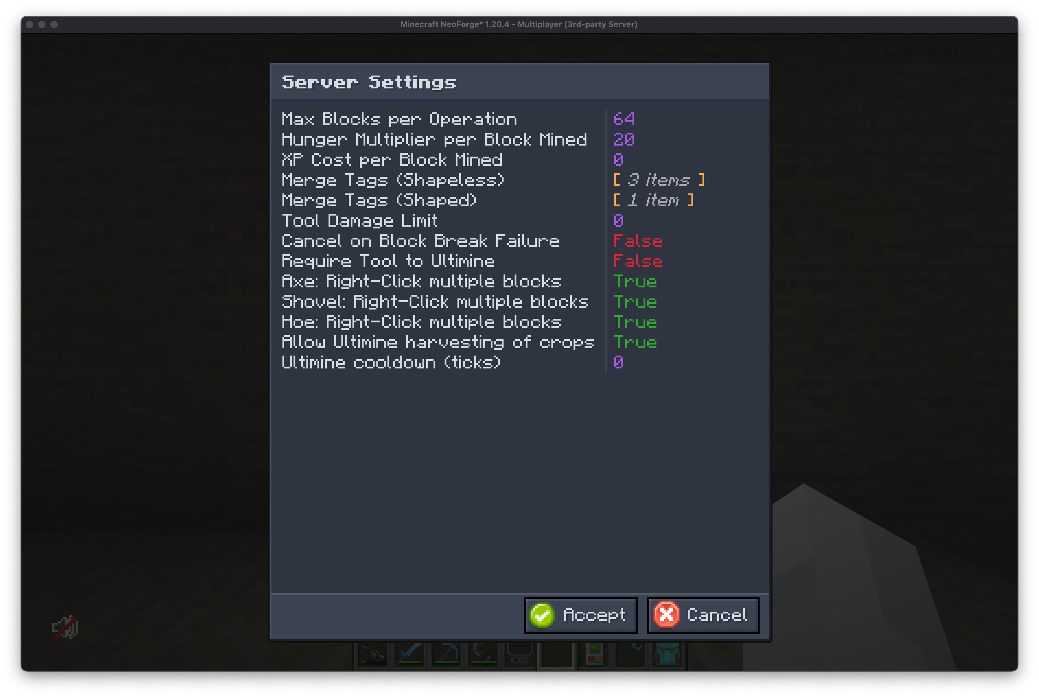 An example of an in-game config screen