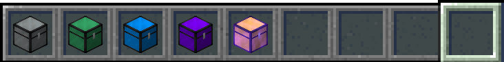 Loot crates in hotbar